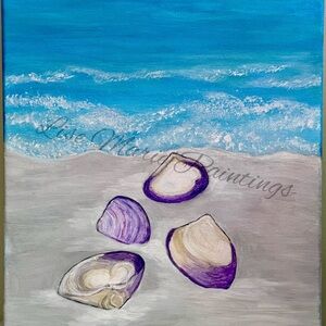 Seashell Acrylic Painting Original by Artist